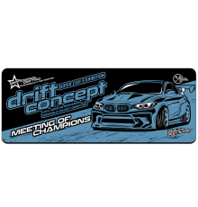 Килимок 300*700 тканинний Drift concept з бічним прошивкою, товщина 2 мм, Dark blue, Пакет