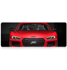 Килимок 300*700 тканинний Audi з бічним прошивкою, товщина 2 мм, Red, Пакет