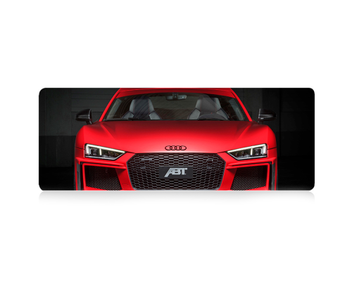 Килимок 300*700 тканинний Audi з бічним прошивкою, товщина 2 мм, Red, Пакет