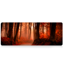 Килимок 300*700 тканинний Red forest з бічним прошивкою, товщина 2 мм, Red, Пакет