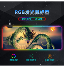 Килимок 300*800 для миші "Dragon" тканинний з боковою прошивкою, товщина 3 мм, RGB підсвічування, живлення USB 1,8 м, Color Box