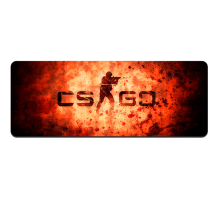Килимок 300*700 тканинний CS One Fighter з боковою прошивкою, товщина 2 мм, колір Black/Red, Пакет