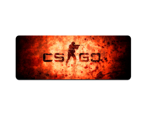 Килимок 300*700 тканинний CS One Fighter з боковою прошивкою, товщина 2 мм, колір Black/Red, Пакет