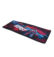 Килимок 300*800 тканинний CS M16 з боковою прошивкою, товщина 3 мм, колір Black/Red, Пакет