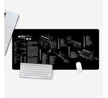 Килимок 300*800 тканинний "RIFLE AR-15 DETAILING" з боковою прошивкою, товщина 2 мм, Пакет
