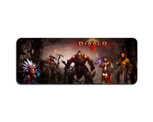 Килимок 400*900 тканинний "Diablo8" з боковою прошивкою, товщина 2 мм, Пакет