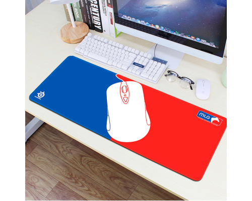 Килимок 300 * 700 тканинний MLG з бічною прошивкою, товщина 3 мм, Blue, Box Килимок 300 * 700 тканинний MLG з бічною прошивкою, товщина 3 мм, Blue, Box