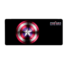 Килимок 300*800 тканинний Captain America з боковою прошивкою, товщина 3 мм, Пакет