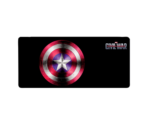 Килимок 300*800 тканинний Captain America з боковою прошивкою, товщина 3 мм, Пакет
