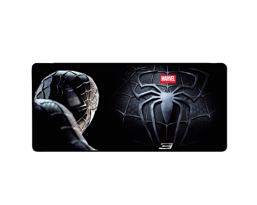 Килимок 300*800 тканинний Spider Man 11 з боковою прошивкою, товщина 3 мм, Black, Пакет