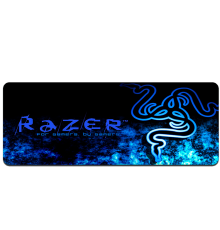 Килимок 400*900 тканинний RAZER 25 з боковою прошивкою, товщина 2 мм, колір Black/Blue, Пакет