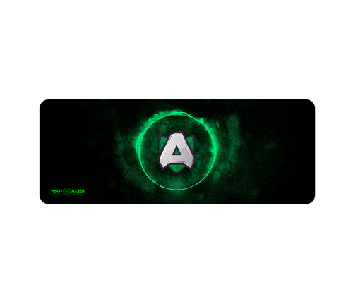 Килимок 300*700 тканинний RAZER TEAM з боковою прошивкою, товщина 3 мм, колір Black/Green, OEM