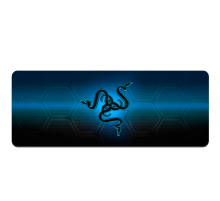 Килимок 400*900 тканинний RAZER 28 з боковою прошивкою, товщина 2 мм, колір Black/Blue, Пакет