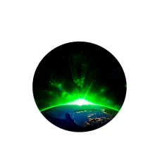 Килимок 220*220 мм тканинний RAZER 15 з боковою прошивкою (круглий), товщина 3 мм, колір Black/Green, Пакет