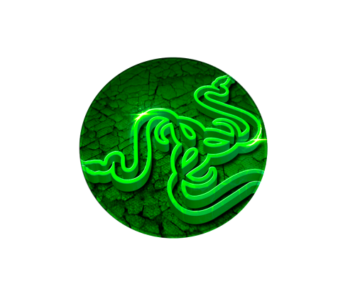 Килимок 200*200 мм тканинний RAZER 4 з боковою прошивкою (круглий), товщина 2 мм, колір Green, Пакет