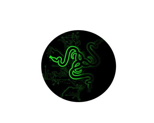 Килимок 220*220 мм тканинний RAZER 13 з боковою прошивкою (круглий), товщина 3 мм, колір Black/Green, Пакет Килимок 220*220 мм тканинний RAZER 13 з боковою прошивкою (круглий), товщина 3 мм, колір Black/Green, Пакет