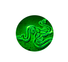 Килимок 200*200 мм тканинний RAZER 5 з боковою прошивкою (круглий), товщина 2 мм, колір Green, Пакет