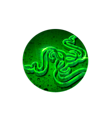 Килимок 200*200 мм тканинний RAZER 5 з боковою прошивкою (круглий), товщина 2 мм, колір Green, Пакет