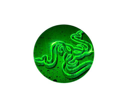 Килимок 200*200 мм тканинний RAZER 5 з боковою прошивкою (круглий), товщина 2 мм, колір Green, Пакет