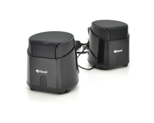 Колонки 2.0 Kisonli K500, для ПК і ноутбука, USB + 3.5mm, 2x3.5W, 20Hz- 20KHz, Black, BOX, Q50