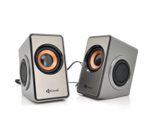 Колонки 2.0 Kisonli T-007 для ПК і ноутбука, USB + 3.5mm, 2x3W, 20Hz- 20KHz, Gray, BOX, Q40