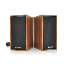Колонки 2.0 Kisonli T-002A для ПК і ноутбука, USB + 3.5mm, 2x3W, 20Hz- 20KHz, Brown, BOX, Q30