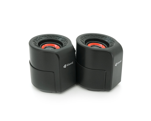 Колонки 2.0 Kisonli A-909 для ПК та ноутбука, USB + 3.5mm, 2x3W, 20Hz-20KHz, 190х95х110mm, black