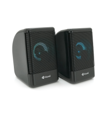 Колонки 2.0 Kisonli L-8080 для ПК та ноутбука, USB + 3.5mm, 2x3W, 20Hz-20KHz, 20X11X13mm, black