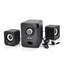 Колонки 2.1 Kisonli U-2900, для ПК і ноутбука, USB + 3.5mm, 5W + 2x3W, 20Hz- 20KHz, з сабвуфером, Black, BOX, Q40