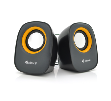 Колонки 2.0 Kisonli V360 для ПК і ноутбука, USB + 3.5mm, 2x1.5W, 20Hz- 20KHz, Orange, BOX, Q50