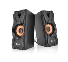 Колонки 2.0 Kisonli U-9003, для ПК і ноутбука, USB + 3.5mm, 2x3W, 20Hz- 20KHz, Black, BOX, Q40