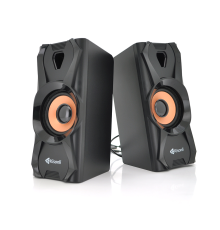 Колонки 2.0 Kisonli U-9003, для ПК і ноутбука, USB + 3.5mm, 2x3W, 20Hz- 20KHz, Black, BOX, Q40