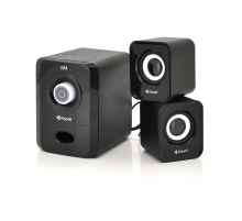 Колонки 2.1 Kisonli U-2900BT, для ПК і ноутбука, USB + 3.5mm, 5W + 2x3W, 20Hz- 20KHz, з сабвуфером, bluetooth, Black, BOX, Q40