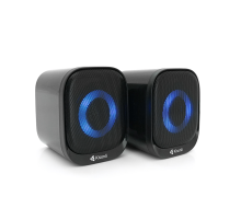Колонки 2.0 Kisonli X3 для ПК та ноутбука, USB + 3.5mm, 2x3W, 20Hz-20KHz, RGB, Black