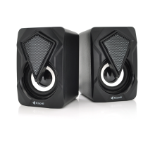 Колонки 2.0 Kisonli L-9090 для ПК і ноутбука, USB + 3.5mm, 2x3W, 20Hz- 20KHz, з вбудованим підсилювачем, Black, BOX, Q60 Колонки 2.0 Kisonli L-9090 для ПК і ноутбука, USB + 3.5mm, 2x3W, 20Hz- 20KHz, з вбудованим підсилювачем, Black, BOX, Q60