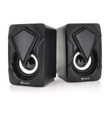 Колонки 2.0 Kisonli L-9090 для ПК і ноутбука, USB + 3.5mm, 2x3W, 20Hz- 20KHz, з вбудованим підсилювачем, Black, BOX, Q60