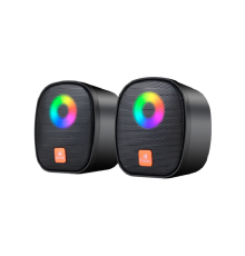 Колонки 2.0 Kisonli X11 для ПК та ноутбука, USB + 3.5mm, 2x3W, 20Hz-20KHz, DC: 5V, Black, BOX, Q60