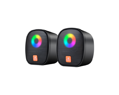 Колонки 2.0 Kisonli X11 для ПК та ноутбука, USB + 3.5mm, 2x3W, 20Hz-20KHz, DC: 5V, Black, BOX, Q60