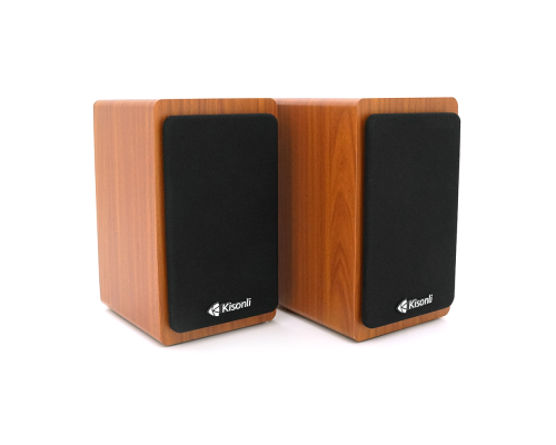 Колонки 2.0 Kisonli X23 для ПК та ноутбука, USB + 3.5mm, 2x5W, 30Hz-15KHz, 110 х 127 х 183mm, Black