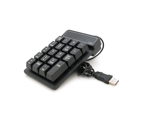 Цифрова клавіатура USB для ноутбука, довжина кабеля 150см, (135х85х33 мм) Black, 19к, Box Цифрова клавіатура USB для ноутбука, довжина кабеля 150см, (135х85х33 мм) Black, 19к, Box