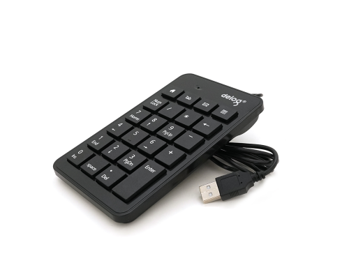 Цифрова клавіатура USB Deyilong DY-900 для ноутбука, довжина кабеля 130см, Black, 23к, Box