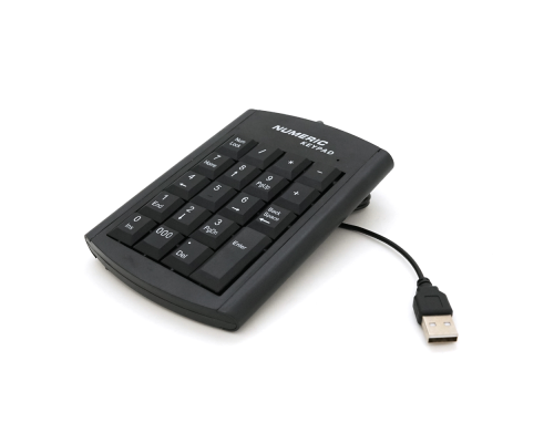 Цифрова клавіатура USB для ноутбука, довжина кабеля 130см (126х93х20 мм) Black, 19к, Blister-box