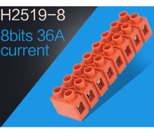 Клемний блок H2519-8P 36A/660V, матеріал мідь, переріз дроту 0.5-6мм2