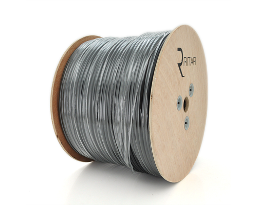 Кабель коаксіальний з живленням RITAR B305-RG690 + 2x0.5mm, 1,02 мм.CU, 64x0.12m CCA жовтий екран, 75 Ом, FPE, оболонка 6,91мм чорні PVC, котушка 305м Q1 Кабель коаксіальний з живленням RITAR B305-RG690 + 2x0.5mm, 1,02 мм.CU, 64x0.12m CCA жовтий екран, 75 Ом, FPE, оболонка 6,91мм чорні PVC, котушка 305м Q1