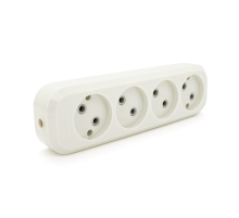 Блок розеток для подовжувача 220V MERLION MBR-4W, 4 гнізда без заземлення Q160
