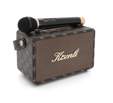 Колонка Kisonli G100 Bluetooth 5.0, 2х10W, 1800mAh, USB/TF/BT/AUX, DC: 5V/1A, Brown, BOX, Q12