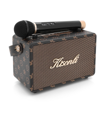 Колонка Kisonli G100 Bluetooth 5.0, 2х10W, 1800mAh, USB/TF/BT/AUX, DC: 5V/1A, Brown, BOX, Q12