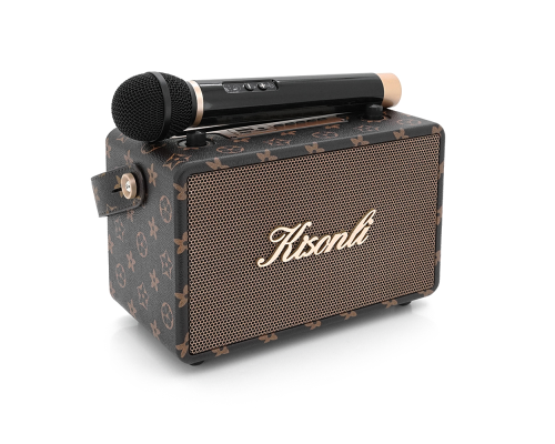 Колонка Kisonli G100 Bluetooth 5.0, 2х10W, 1800mAh, USB/TF/BT/AUX, DC: 5V/1A, Brown, BOX, Q12 Колонка Kisonli G100 Bluetooth 5.0, 2х10W, 1800mAh, USB/TF/BT/AUX, DC: 5V/1A, Brown, BOX, Q12