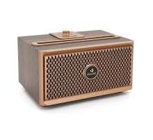 Колонка Kisonli G1 Bluetooth 5.0, 2х10W, 1500mAh, USB/TF/BT/FM/AUX, DC: 5V, Dark wood, BOX, Q24