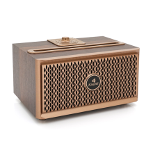 Колонка Kisonli G1 Bluetooth 5.0, 2х10W, 1500mAh, USB/TF/BT/FM/AUX, DC: 5V, Dark wood, BOX, Q24
